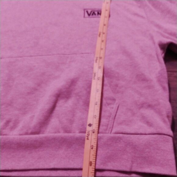 Women’s Pink Vans Cropped Hoodie Sweatshirt “Off The Wall” Large - Picture 4 of 4